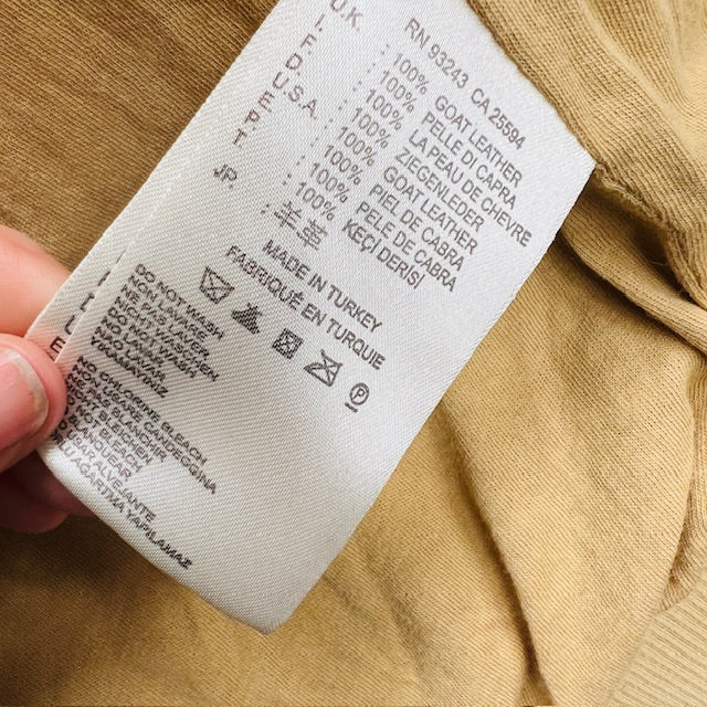 DIESEL / tan goat leather jacket / L (3898680640169428441)