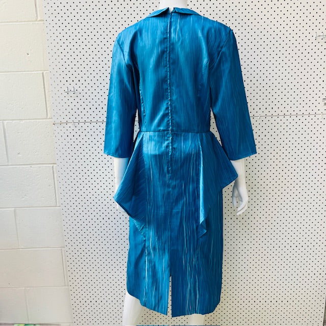 1990s vintage / blue ball dress / s (3898930943508918715)