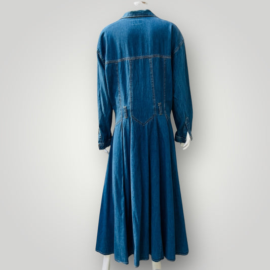 1990s vintage / PART TWO / denim dress / m (3898938903729084407)