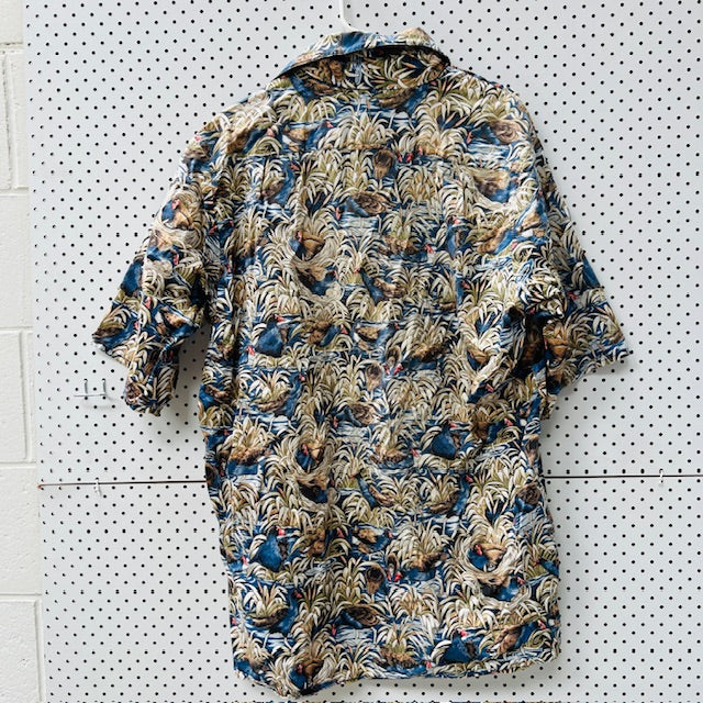 handmade / PUKEKO shirt / cotton / L (3899027905260540545)