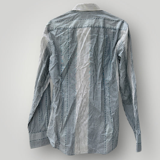 BOSSINI LONDON / striped + checked shirt / M (3899028321497567446)