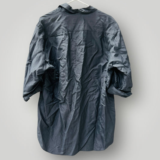 1990s vintage / BLAZER / grey rayon shirt / L (3899028341358522164)