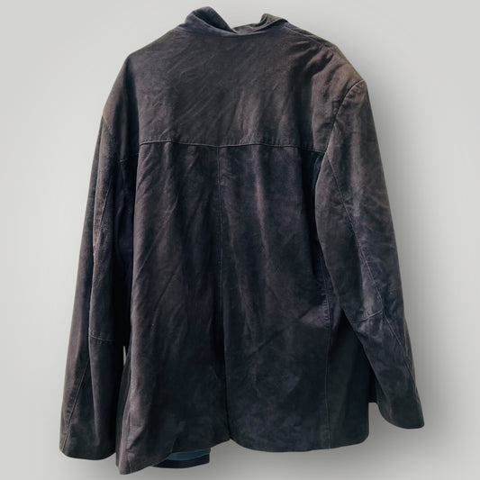 LEATHER JACKET / softest brown suede / 52 (xl) (3899028350787911312)