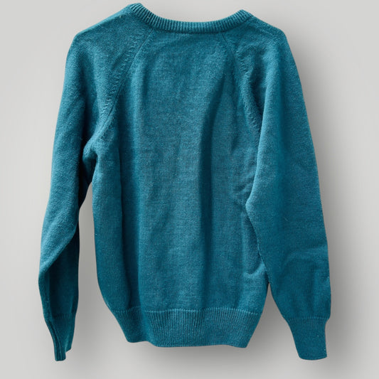 1980s nz vintage workwear / nz railways logo wool jumper / s/m (3899028359695540343)