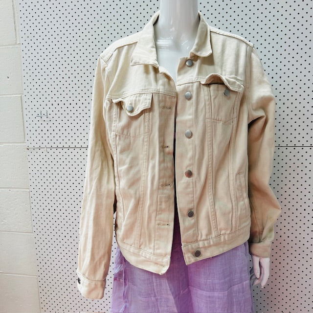 DENIM / cream denim jacket / L (3899197761630001106)