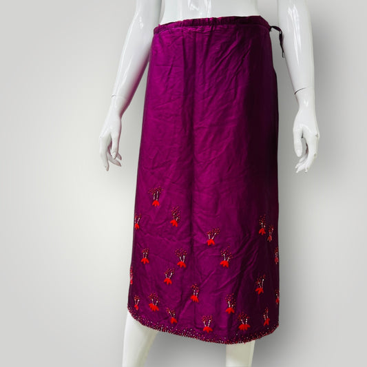 FRENCH CONNECTION / beaded silk skirt / 12 (3899543493532079735)