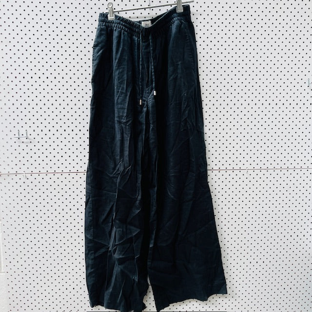 JUST JEANS / navy linen wide legged pants / s (3899707987469848561)