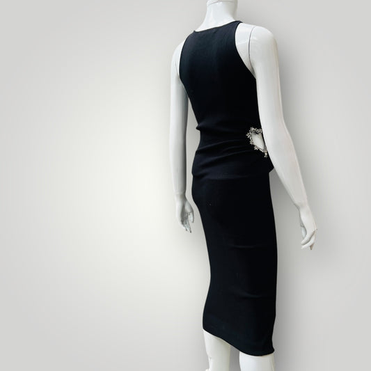 ZARA / party dress with cutout sequinned heart / m (3900238072039587184)