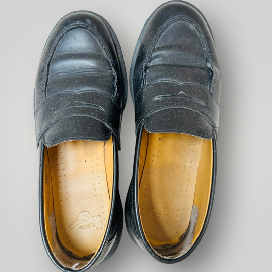 vintage Dr. Martens / Addy leather penny loafer in black / 39 (3903167142287911707)