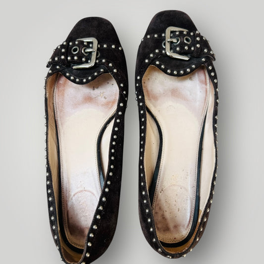 PRADA / vintage suede pumps / 38 (3903426275059330574)