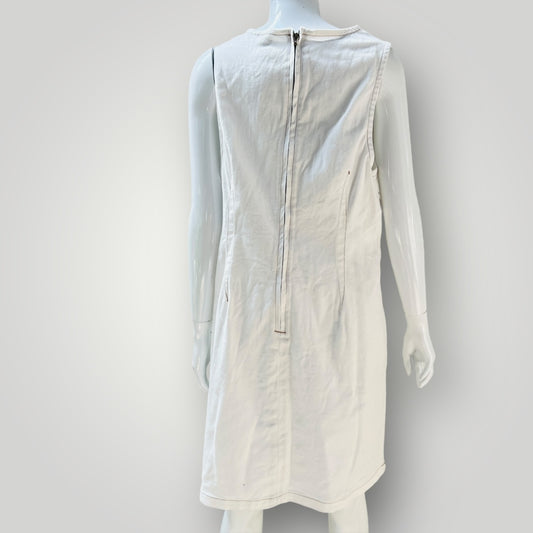 cotton pinafore dress / white / 18 (3903426302557125142)