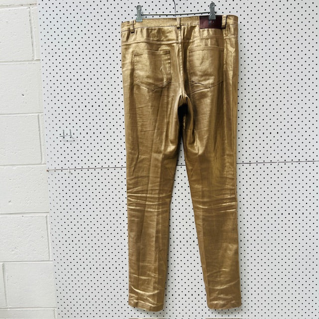 JULIAN DANGER / gold pants / 12 / $289rrp (3904389342546856297)