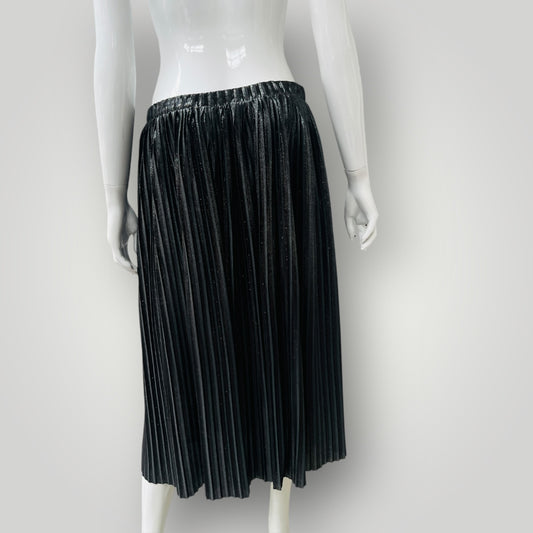ZARA COLLECTION / pleated silver skirt / L (3904389645443706291)