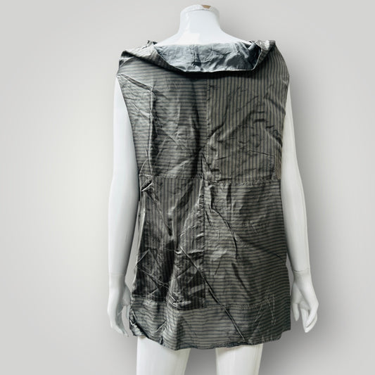 JANE DANIELS / silk wrap top / 14 / made in nz (3904389651397546651)