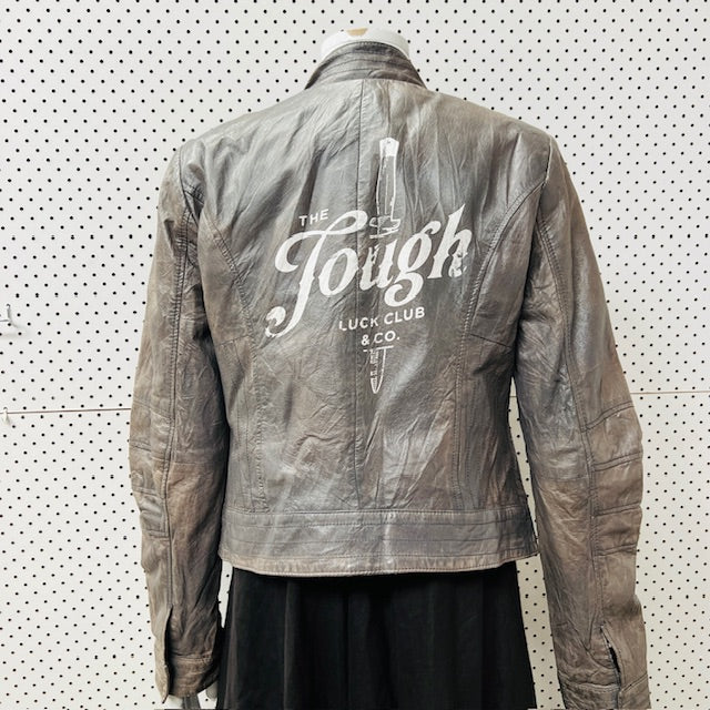 2000s vintage / JUST JEANS leather biker jacket / 10 (3906272817305614626)