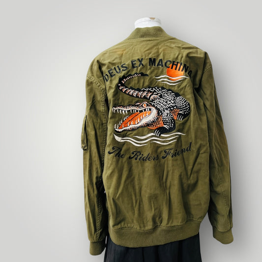 Deus Ex Machina / Elias Croc Bomber Jacket / khaki / XL (3906273252047531595)