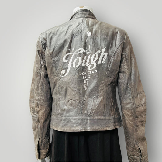 2000s vintage / JUST JEANS leather biker jacket / 10 (3906273272876241326)