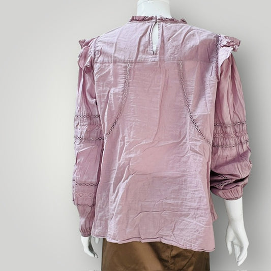 WITCHERY / romantic frill detail top / m (3906301909046916660)