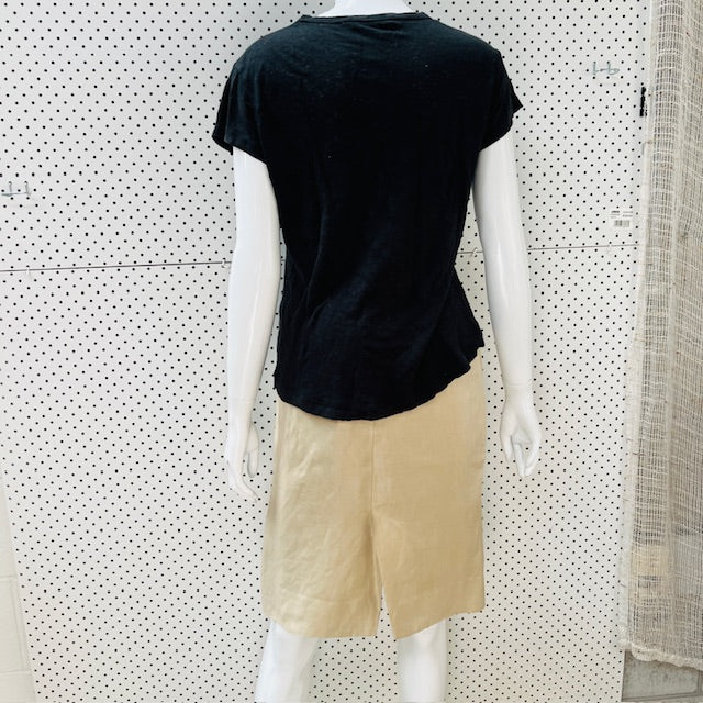 2000s nz vintage / JUDITH MALCOLM / pencil skirt in silky linen / s (3906301945614135637)