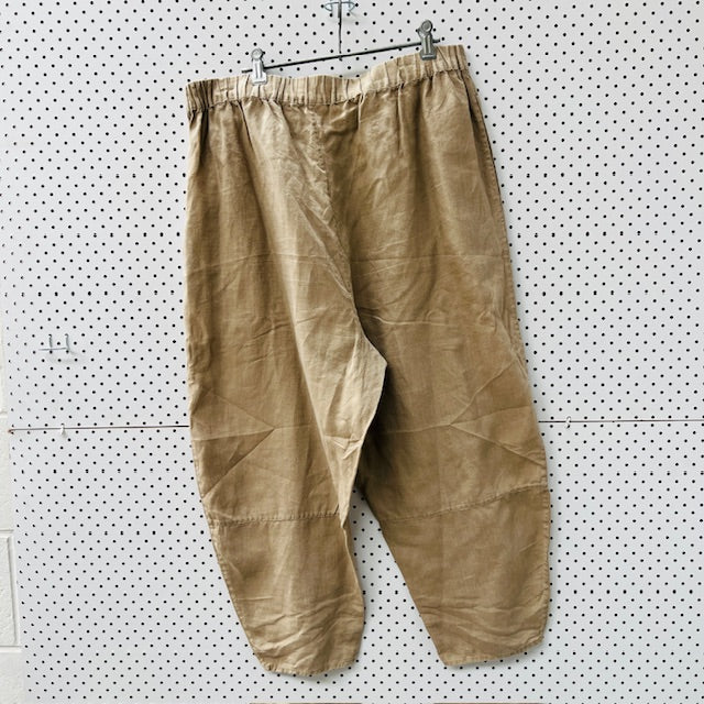 VIVID / 100% linen / barrel leg pants / m (3906373459616481985)