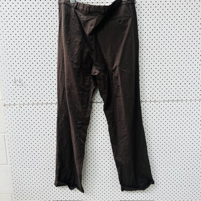 vintage / pleat front mens pants / wool / s/m (3906373484800950759)