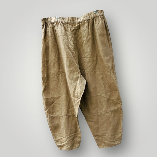 VIVID / 100% linen / barrel leg pants / m (3906373980436462075)