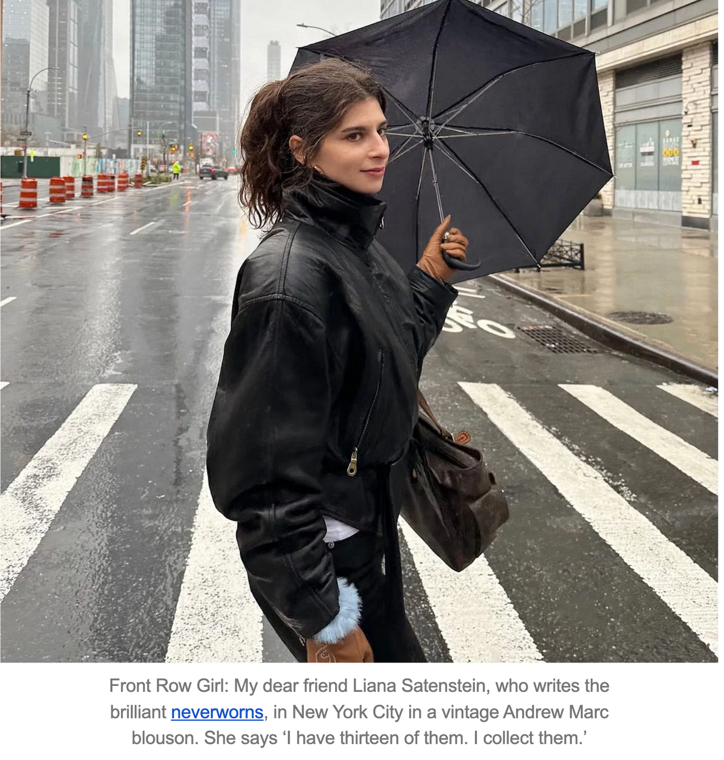 1990s vintage / andrew marc new york / leather bomber jacket / L (3907388077565788372)