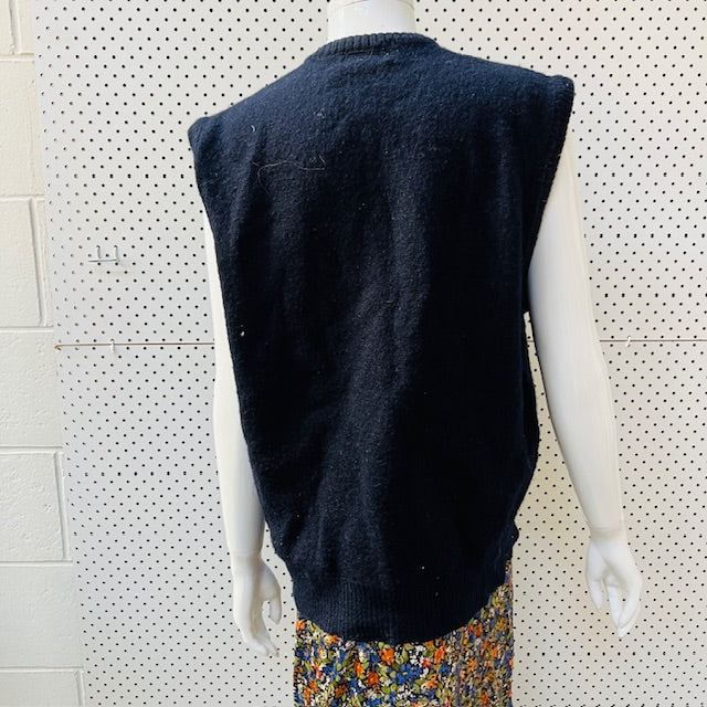 1990s vintage / SILVERDALE / wool vest / L (3907568600823417366)