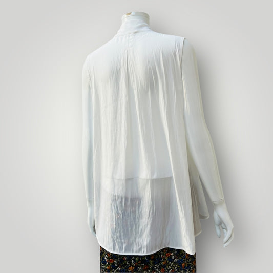 MELA PURDIE / sleeveless slinky white blouse / s (3907569662061732858)