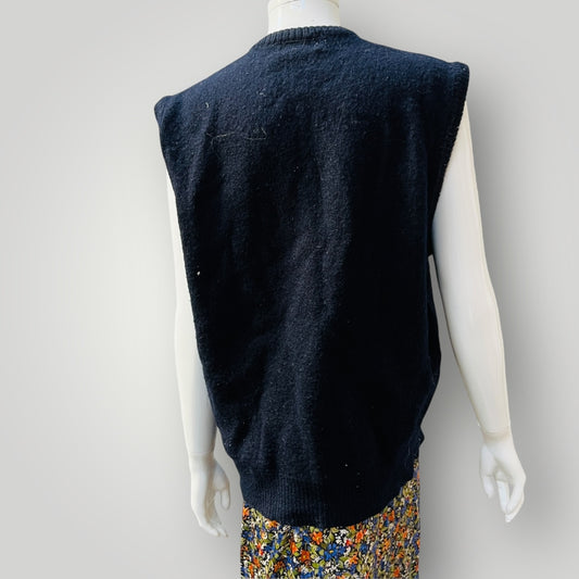 1990s vintage / SILVERDALE / wool vest / L (3907569679575624028)