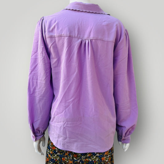 PRINCESS HIGHWAY / Elouise short sleeved blouse with pointed collar / M/L (3907569737404466215)