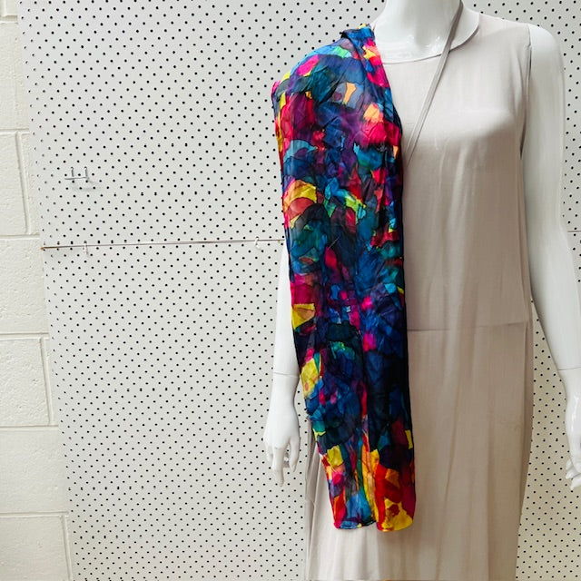 vintage / multicoloured silk scarf (3908635685072486568)