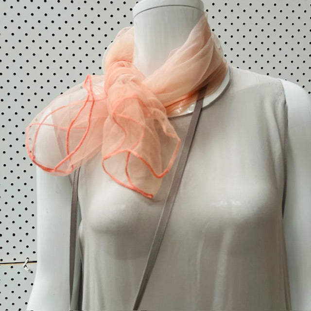 vintage / chiffon silk scarf (3908635698926246220)