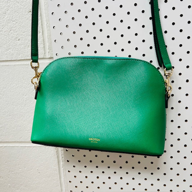 OROTON / Inez Slim Crossbody bag / bright green leather (3908635721709900480)