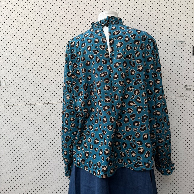 made in italy / high necked romantic leopard print blouse / 14 (3909214246025930280)