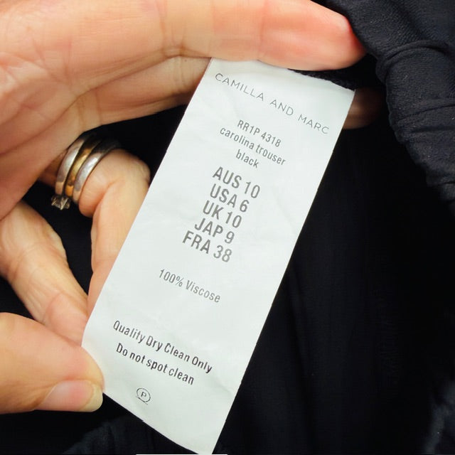 CAMILLA + MARC / carolina pants in black / 10 (3911148820580351003)