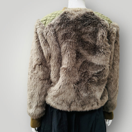 1990s nz vintage / NOM*D? / faux fur sweatshirt / made in dunedin / s (3911149171382889471)