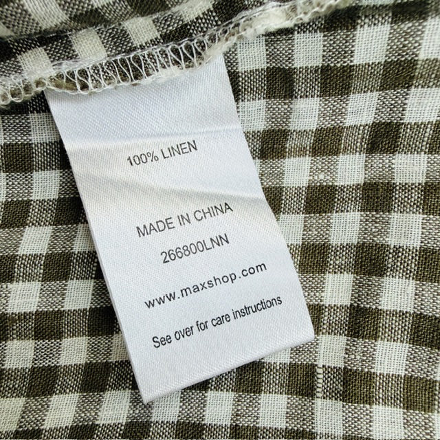 MAX / gingham linen maxi skirt / 14 (3911288432878351832)