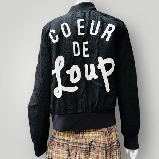 LULULEMON / reversible bomber with text on back / s (3911741679429641308)