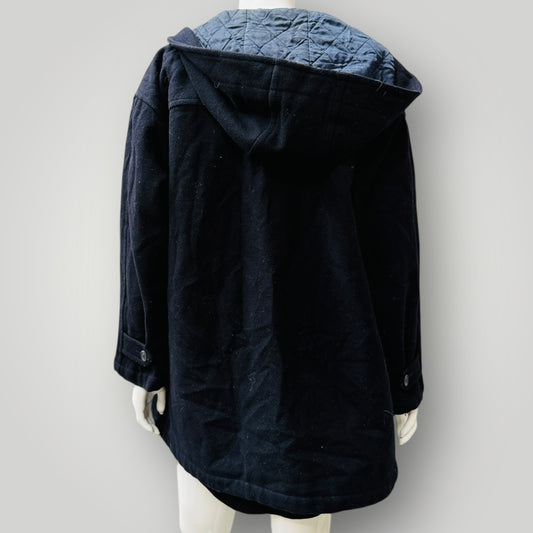 1960s vintage / THE SCOTCH HOUSE / navy wool duffel coat / m (3912319963551182298)