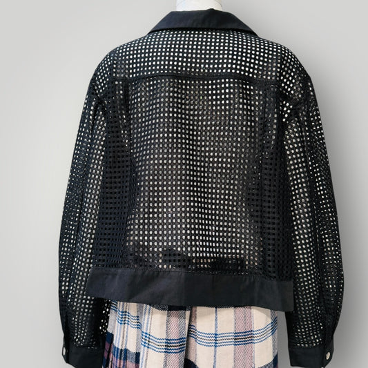 black mesh biker jacket / 2xl (3912618625214910258)