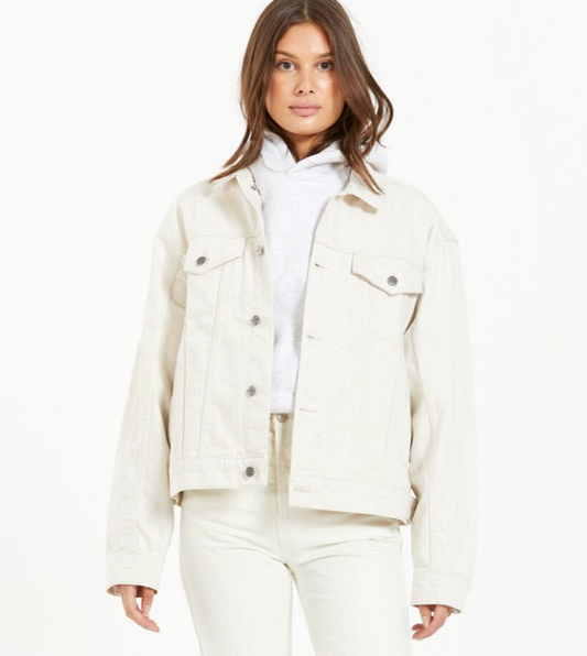 KSUBI / white denim jacket, oversized fit / s (3913651674049725749)