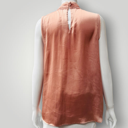 ZARA / sleeveless high necked blouse / salmon / s (3913714120051626033)