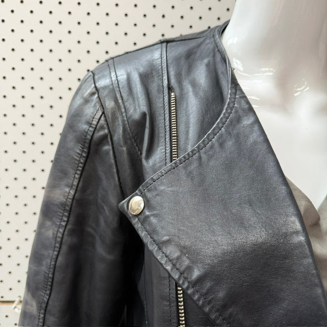 biker jacket / black leather / s/m (3914752538232893671)