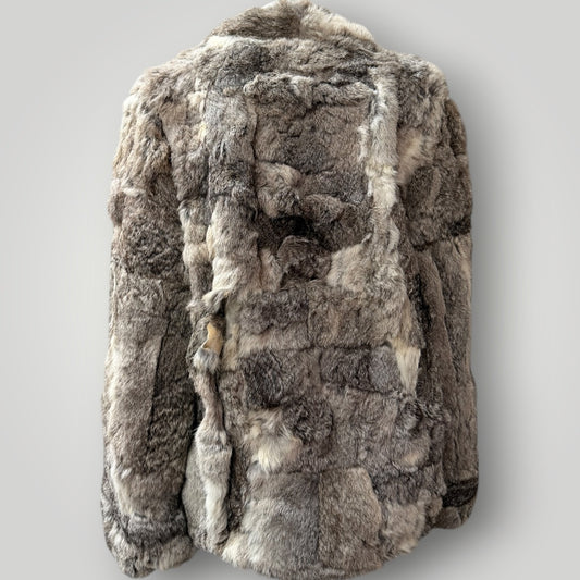 1970s vintage / SERGIO VALENTE / rabbit fur coat / genuine / s/m (3914752988253724213)