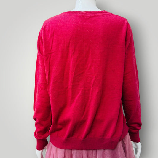 CAPTURE / dusky pink merino cardigan / m (3915004996327263162)