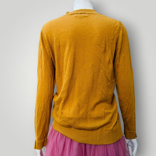 GRACE HILL / silk merino jumper in mustard / m (3915005031658861889)