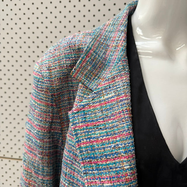 1990s vintage / SILK / tweed blazer / m (3915354229687528896)