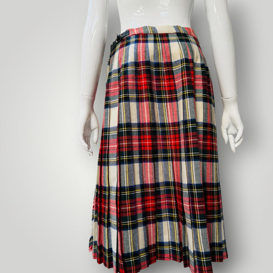 scottish vintage / HIGHLAND INDUSTRIES / tartan kilt / s (3915533674994653058)