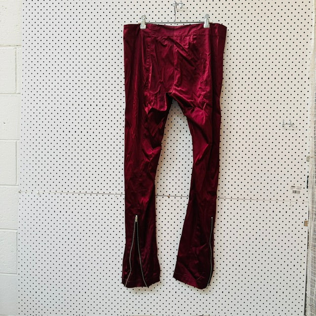 2000s nz vintage / PEARL / slinky red pants / 12 (3915871935977350286)